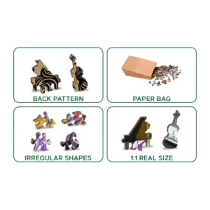 fantezie muzicală puzzle din lemn