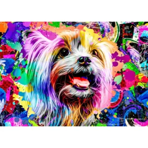 pop art yorkshire terrier fa puzzle