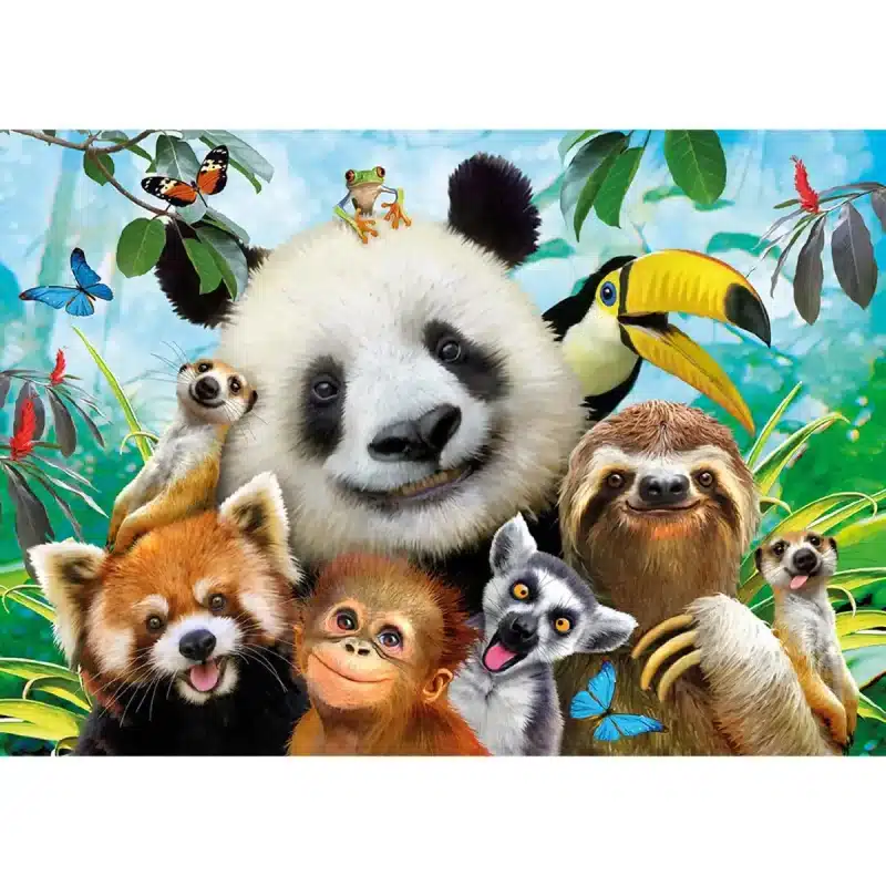 bun venit în junglă puzzle din lemn