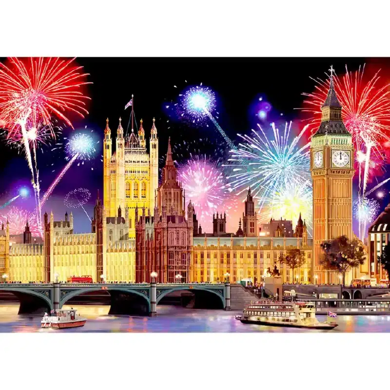 Londra noaptea puzzle din lemn