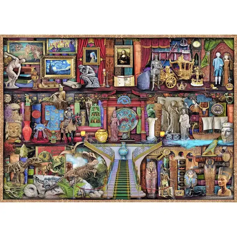 Muzeu raft din lemn puzzle