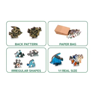 vidám delfinek fa puzzle