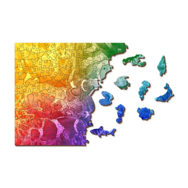 Pește troian puzzle din lemn