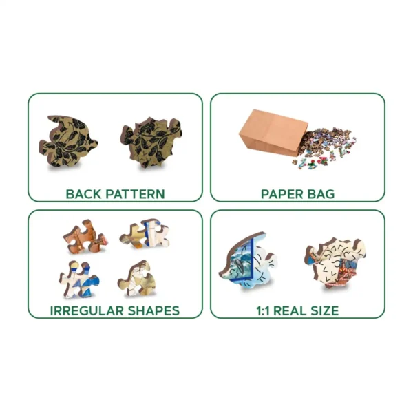 vitorlás hajók fa puzzle