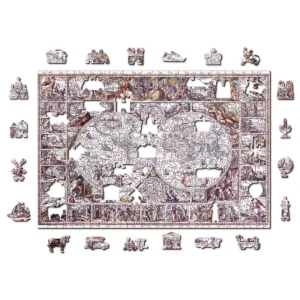 descoperire vârstă hartă puzzle din lemn