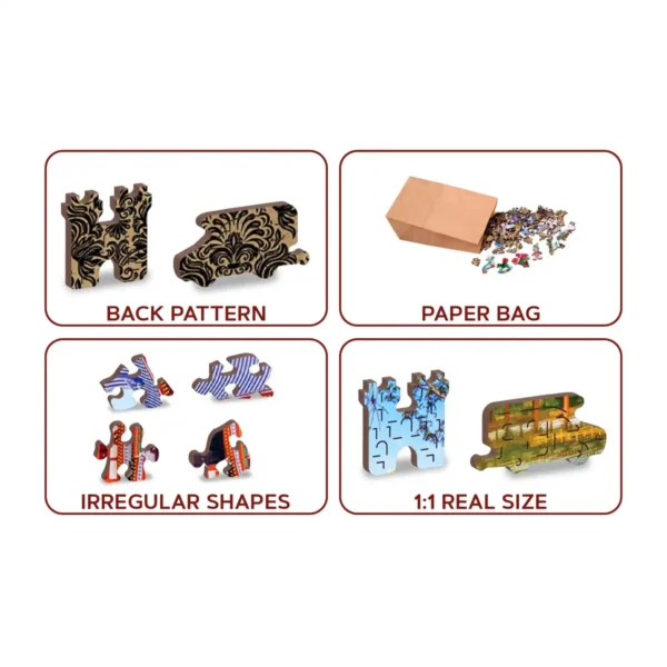 Byodo-in Temple puzzle din lemn