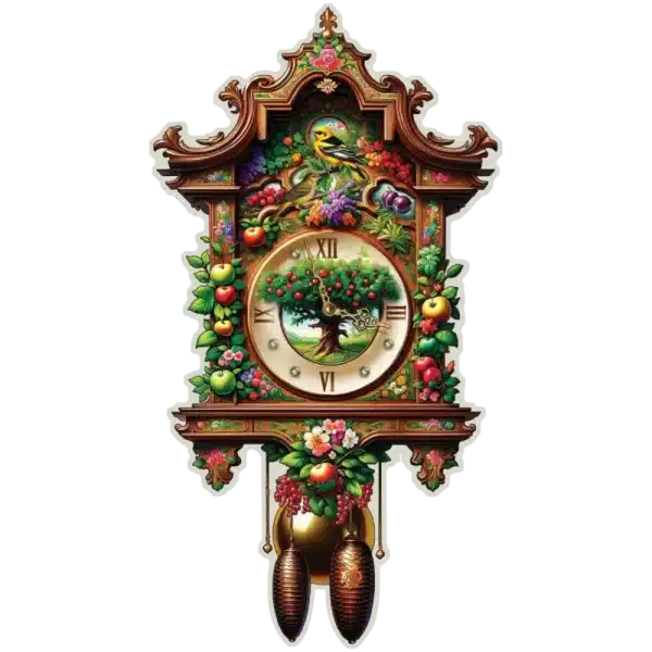 ceas cu cuc puzzle din lemn